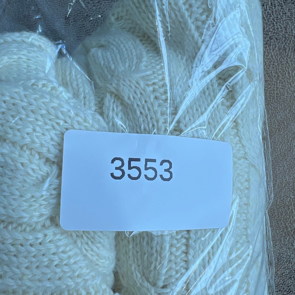 John Galt Cardigan Sweater Women's Size M Ivory Wool Blend Cable Knit - Picture 8 of 8
